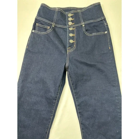 Joie High Waisted Button Fly Dark Wash Denim Jeans Size 27/4 - Picture 3 of 10